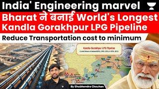 India builds world’s longest Kandla- Gorakhpur LPG pipeline with 2800 km Length to cut cost