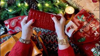 Purse Rummage! (No talking version) Switching from fall to Christmas purse! New cosmetic bag! ASMR