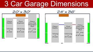 Ideal 3 Car Garage Dimensions