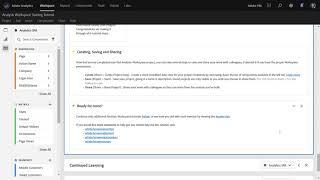 Training Tutorial Template in Analysis Workspace