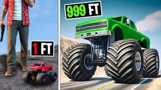 everytime I CRASH my MONSTER TRUCK Gets BIGGER... GTA 5 RP