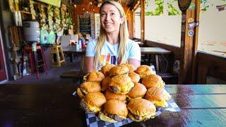 Trying To Eat 16 Cheeseburgers To Beat The Record at Jack Brown's