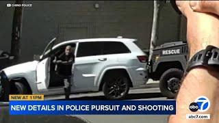 Video shows tense moments during SoCal police chase, shooting