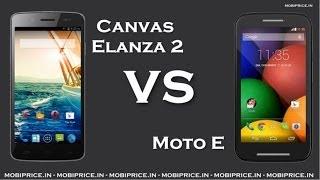 Compare Online Micromax Canvas Elanza 2 vs Moto E Price Specification Review