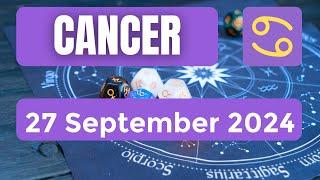 Cancer horoscope | Cancer Horoscope for Today 27 September 2024