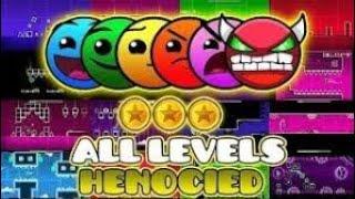 Every Geometry dash level! with coins! (GD, Meltdown, Subzero, World, 37 levels)