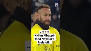 Mbappé Reaction auf Neymar's Freistoß 