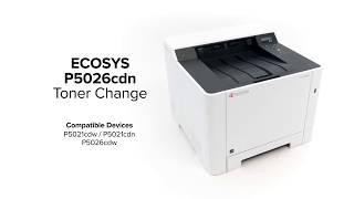 KYOCERA ECOSYS P5026cdn, P5021cdw, P5021cdn, P5026cdw: Toner Change