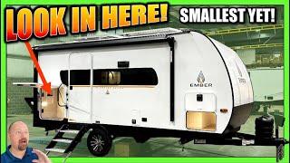 SMALLEST EVER with W/D Prep • WOW! • 2025 Ember E-Series 18RBE Solo & Couples Camping Travel Trailer