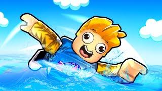 Rich Noob Becomes the FASTEST in Roblox Swim Race Simulator