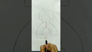 How to draw a dress | Easy Method | Sketch Expert #youtube #shorts #drawing