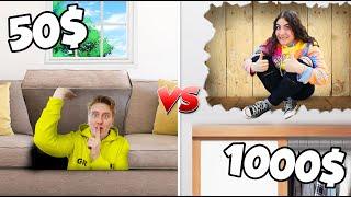 BEST SECRET ROOM CHALLENGE $50 VS $1000 Budget !