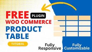 Free WooCommerce Product Table Plugin | Fully Responsive Products Table in WooCommerce