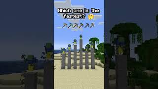 Which Minecraft Pickaxe is Faster?  #shorts