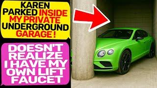 Smug Karen Parked inside My Garage in my own company's building! I'm owner of Land r/EntitledPeople