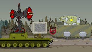 Siren Head vs Armored Monster - Cartoons about tanks