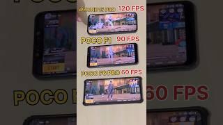 iPHONE 15 PRO Vs POCO F6 PROVs POCO F1-PUBG TEST #pocof6pro  #pubg #shorts #iphone