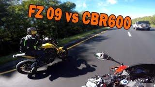 Honda CBR600RR vs Yamaha FZ09