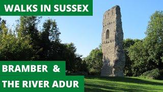 WALKS IN SUSSEX at BRAMBER, UPPER BEEDING & THE RIVER ADUR (SOUTH DOWNS NATIONAL PARK) (4K)