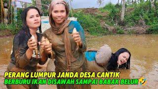 RUNGKAD SAHABAT‼️DUA JANDA DESA CANTIK PERANG LUMPUR DI SAWAH SAMPAI BABAK BELUR