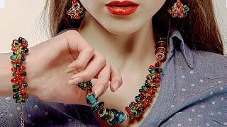  Колье "Самоцветы" в технике Кумихимо. Мастер-класс /Tutorial: Necklace "Gems". Kumihimo