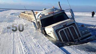 What Is This Truck Driver Doing!? Equipment In Extreme Working Conditions! Diesel Start At -50°!