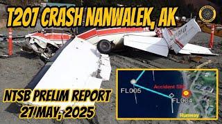 NTSB Prelim Cessna T207 Crash Nanwalek, AK