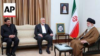 Iran's Supreme Leader Khamenei meets Hamas leader Haniyeh in Tehran