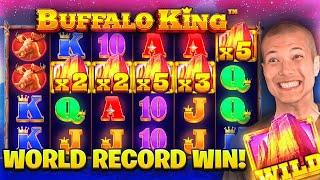 INSANE WORLD RECORD HIT ON BUFFALO KING SLOT!