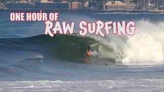 One hour of raw surfing with real ocean sound