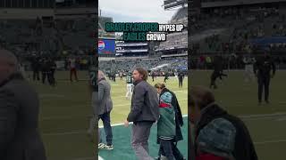 Bradley Cooper HYPES up Eagles crowd  #eagles #NFL #football #movies #bradleycooper