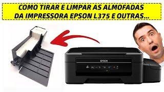 Como Tirar e  Limpar (lavar) as Almofadas Epson L375 e Outras