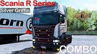 ETS2 1.34 | COMBO SKIN SCANIA R Series Silver Griffin Euro Truck Simulator 2