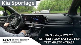 Kia Sportage MY2025 [1.6 T-GDI 210KM 6AT FWD HEV] jazda TESTowa MIASTO + TRASA | 4K