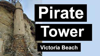 Pirate Tower at Victoria Beach.  So...why exactly is this thing called a Pirate Tower?