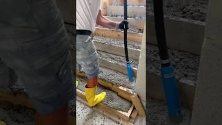 How Concrete Staircases Are Made! Satisfying Construction Process ️ #concretework #buildingstairs
