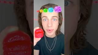 Eating red burger, eating food tiny #mukbang #food #funny #eating