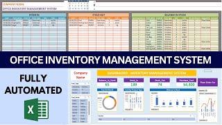 Fully Automated Inventory Management System Plus DASHBAORD in Excel || Stock management in Excel