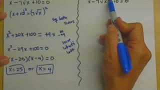 Solving a Radical equation 2 ways