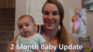 Annabelle's 2 Month Baby Update! [Breastfeeding, Smiling, and Rolling Over!]