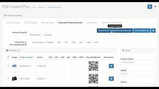 Opencart  PDF Invoice Plus, Barcode Generator , Quick Product Edit