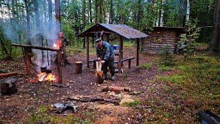 ЖИВЁМ В ТАЙГЕ \ ПАРНЯМ УНИЧТОЖИЛИ ТАЧКИ \ ДРАНЫЙ ОКУНЬ НА ОГНЕ С ДЫМКОМ  \ РЫБАЛКА С УСТАИЧЕМ