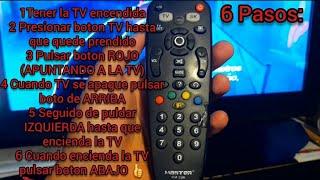 Como programar control universal MASTER / How to set up Master Universal tv Remote