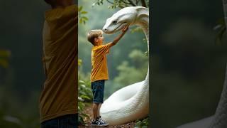 The little white snake has returned #animals #cutestory #animalstories #cute #funny