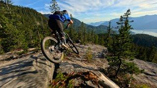 Mountain Biking in paradise shot from the sky