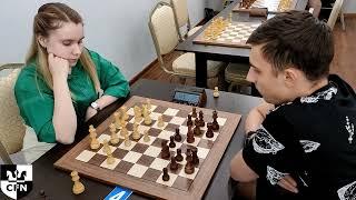 WFM A. Kochukova (1983) vs K. Egorov (1967). Chess Fight Night. CFN. Blitz