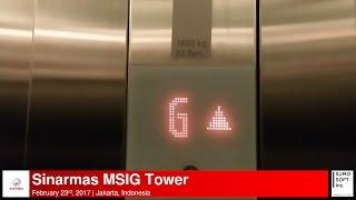 Schindler 5500 Lifts/Elevators at Sinarmas MSIG Tower, Jakarta (Retail)