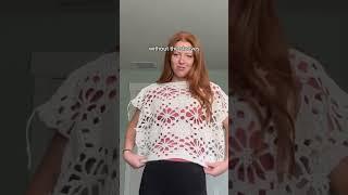 I made a crochet flower sweater  #crochet #pinterest #diy #knitting #craft