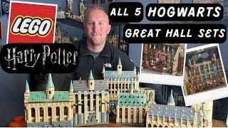 Comparing ALL 5 LEGO Harry Potter Hogwarts Great Hall Sets