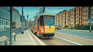 Poland, Szczecin, tram 7 ride from Plac Rodła to Matejki